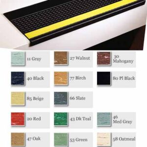 Molded Rubber Grit Strip or Visually Impaired Grit-Strip Raised Square  Design Stair Treads GS520S  or GS520SVI